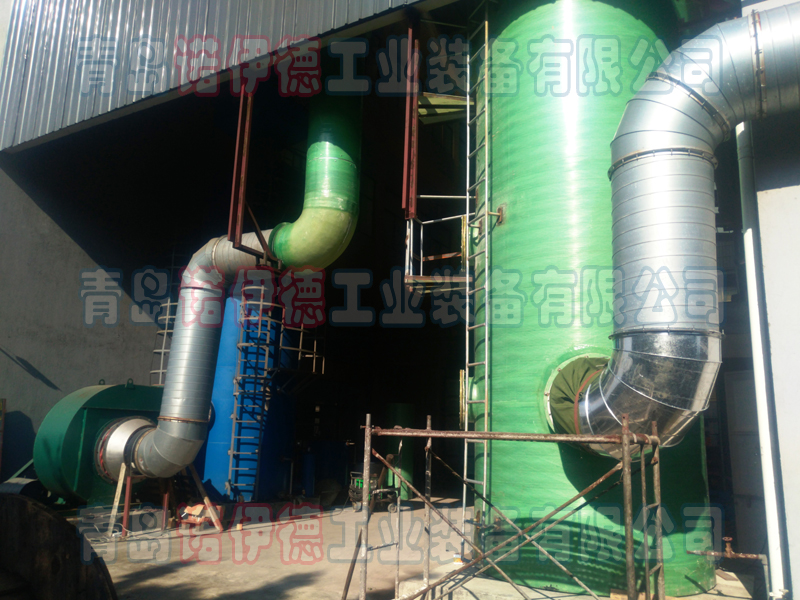  浙江客户喷淋塔装置现场 